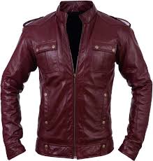 Glam Kills Full Sleeve Solid Men 100 Real Leather Jacket