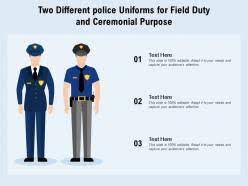 two diffe police uniforms for field