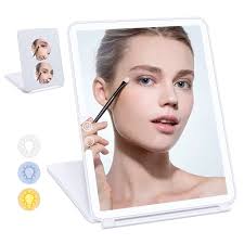 rechargeable travel makeup mirror with