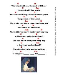 Mary Did You Know Lyrics And Chords Faith And Music