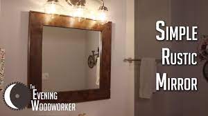 how to build a diy rustic mirror frame