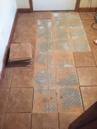 faux cement tile painted floors