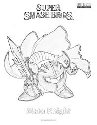 Download them all free today. Meta Knight Super Smash Brothers Coloring Page Super Fun Coloring