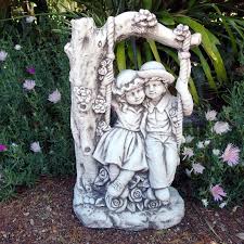 Swing Garden Statue Sculpture 60 Cm