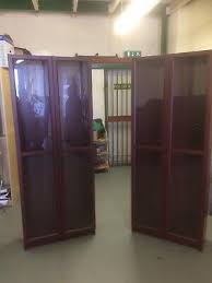 2x ikea dark red billy bookcases with