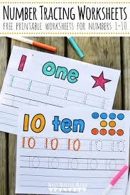There are numbers printed with dots. Number Tracing Worksheets 1 10 Mary Martha Mama