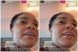 RUMOURS: Black American men believe female rapper, Young MA, is pregnant  after seeing her 'bloated' face on Instagram live