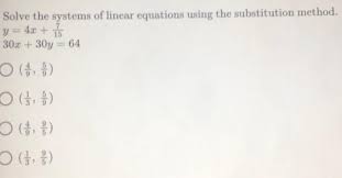 Solve The Systems Of Linear Equations