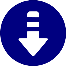 Navy blue arrow down 5 icon