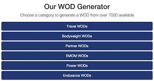 wod generator workout of the day