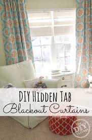 diy hidden tab curtains with blackout