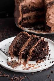 simple chocolate birthday cake with