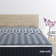 allswell 2 5 zone cooling anium memory foam mattress topper full