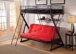 metal twin futon bunk bed bookshelf