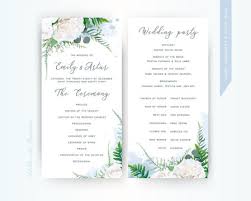 wedding program template images