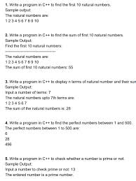 natural numbers sle output