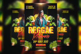cool vibrant reggae madness flyer