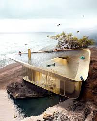 summer house designed with a pool on