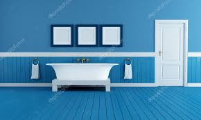 old style blue bathroom stock photo by