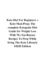2019 Keto Diet For Beginners Keto Meal Prep Pdf The