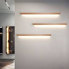 Wooden Linear Flush Wall Sconce