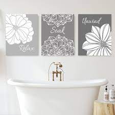 Gray Bathroom Wall Art Prints Or Canvas