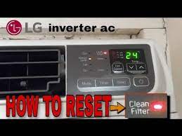 how to reset clean filter light lg