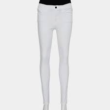 white denim high skinny blanc jeans