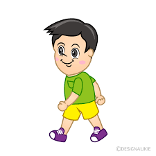 walking boy cartoon free png image