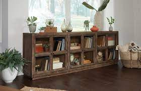 102 Reclaimed Wood And Glass Sideboard