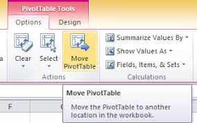 How To Quickly Move A Pivot Table Or Pivot Chart In Excel