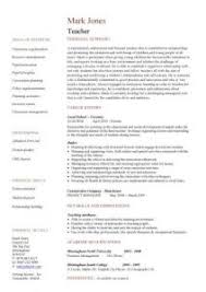 Teacher CV template  lessons  pupils  teaching job  school  coursework