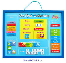 Wooden Educational Magnetic My First Calendar Weather Chart