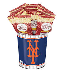 new york mets 3 flavor popcorn tins