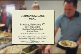 40th annual german sausage meal on sunday