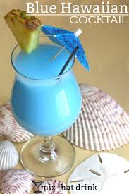 the blue hawaiian is similar to the pina colada with rum pineapple juice and