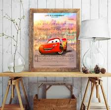 Cars Lightning Mcqueen Wall Art Canvas