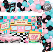 50s theme party decorations