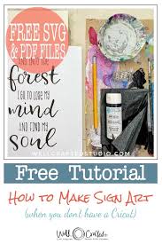 how to make sign art without a cricut