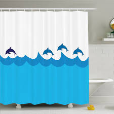 Shower curtains & vanity accessories. Blue Ocean Sea Theme Polyester Fabric Shower Curtain Liner Bath Accessory Sets Bathroom Supplies Accessories Shower Curtains
