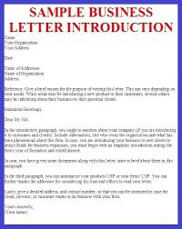 Business Introduction Letter For Samples Of Letters Self To Client