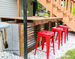 Diy Outdoor Bar With Cinder Blocks And