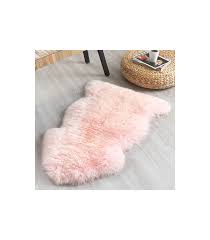 candy floss pink sheepskin rug 2x3 5
