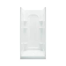 A custom designed shower stall can be a luxurious experience. Sterling Ensemble Shower Kit Curved 42 In X 34 In X 75 3 4 In High Gloss White In The Shower Stalls Enclosures Department At Lowes Com