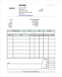 Hotel Receipt Template 12 Free Word Excel Pdf Format Download