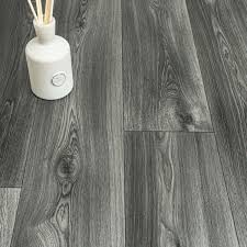 dark grey plank effect vinyl flooring