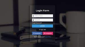 transpa login form html css