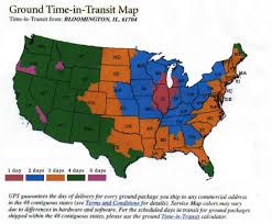 Ups Time In Transit Map