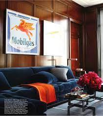 Blue Velvet Sofa Living Room