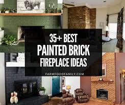 painted brick fireplace makeover ideas